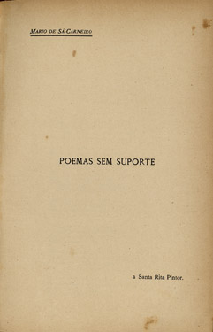  Poemas sem suporte / Mario de Sá-Carneiro