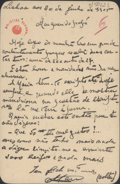  [Carta, 1905 jun. 30, Lisboa a Carlos de Sá Carneiro, Paris] / Mario