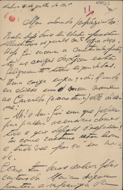  [Carta, 1905 jul. 6, Lisboa a Carlos de Sá Carneiro, Paris] / Mario