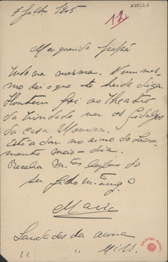  [Carta, 1905 jul. 7, Lisboa a Carlos de Sá Carneiro, Paris] / Mario