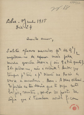  [Carta, 1915 jun. 24, Lisboa a Maria Cardoso de Sá Carneiro, Lisboa] / Mario