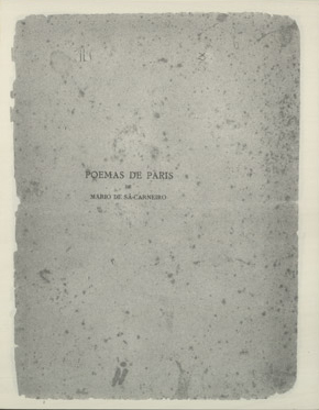  Poemas de Paris / Mario de Sá-Carneiro